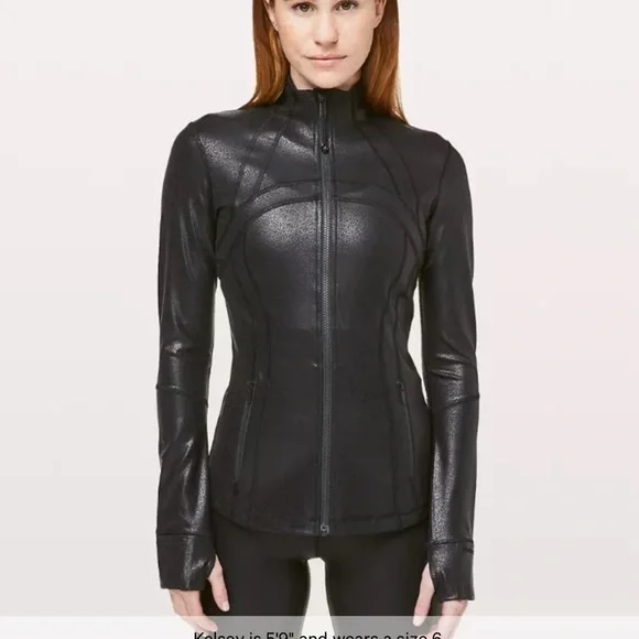 RARE jacket Lululemon define foil Black Activewear Like New - Picture 4 of 6
